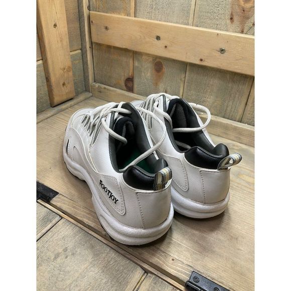 FOOTJOY Golf Shoes 9M GreenJoys 45439 Men's White Leather Soft Spike Cleats - Picture 5 of 7